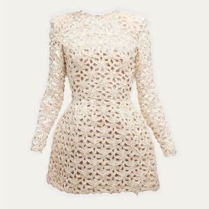 BRONX AND BANCO Casey Mini Dress Elegant Cream Lace